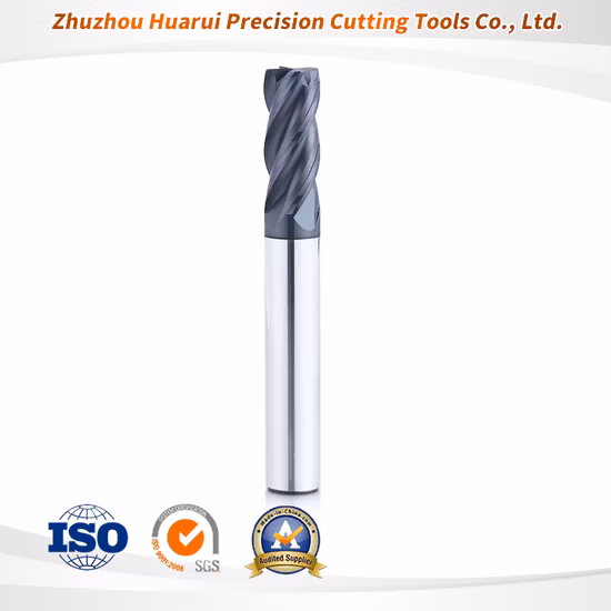 Cemented Carbide Solid Carbide D4*R0.5*10*D4*50 for Stainless Steel End Mill