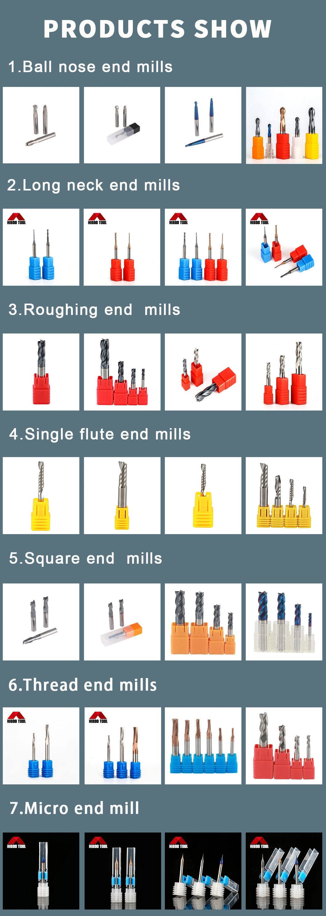 Hot Wholesale HRC65 Nano Coated Flat End Mill for Cutting Metal