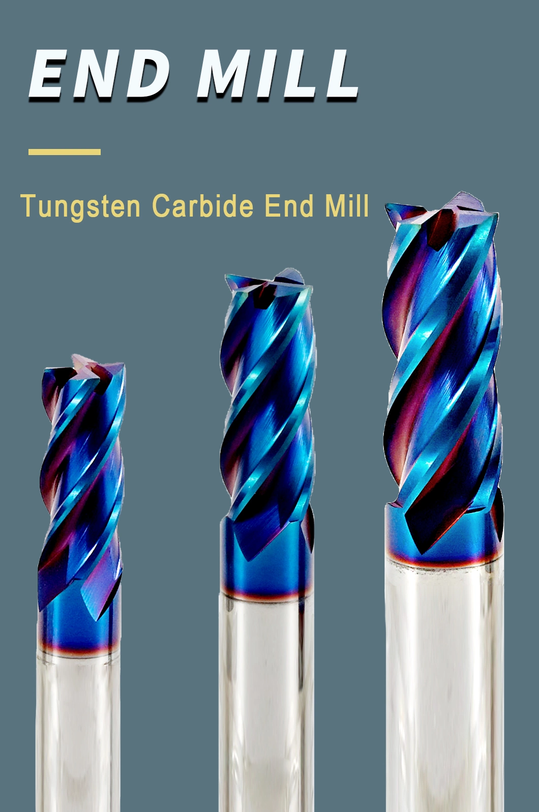 High Quality HRC55 0.5mm 2flutes Micro End Mill