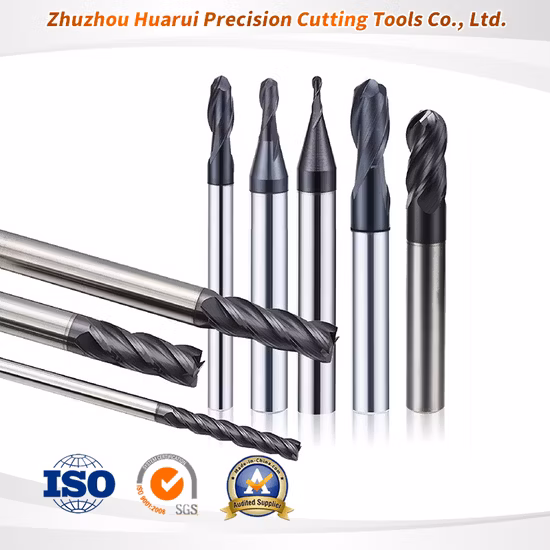 Cemented Carbide Solid Carbide D4*R0.5*10*D4*50 for Stainless Steel End Mill