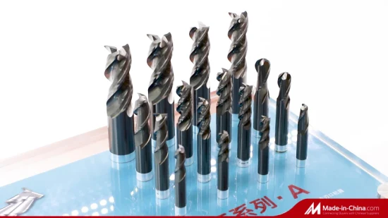 Bonne performance 100% Solid End Mill 2/3 Flûtes Outil de coupe CNC Ball Nose Long Shank Fraise Fraise en aluminium haute performance (AE0603)